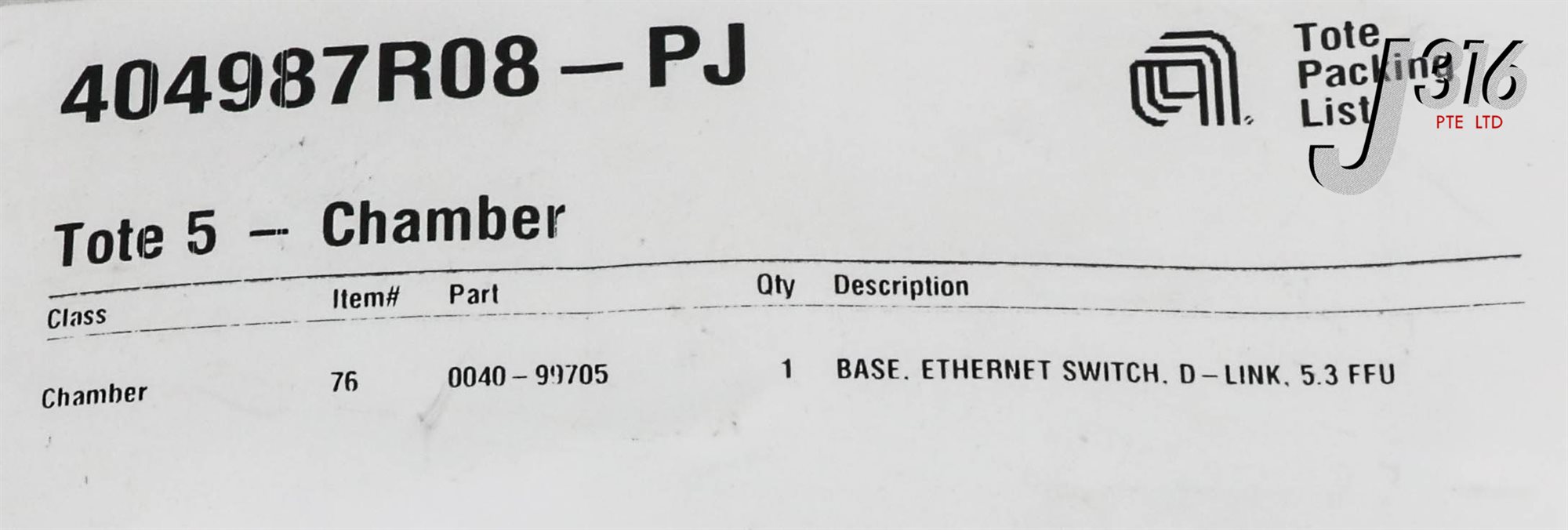 ＿＿＿＿＿_______________ 13987 APPLIED MATERIALS BASE,ETHERNET SWITCH,D-LINK,5.3FFU (NEW